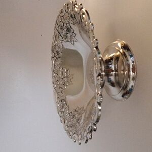 VTG SILVERPLATE PEDISTAL COMPOTE